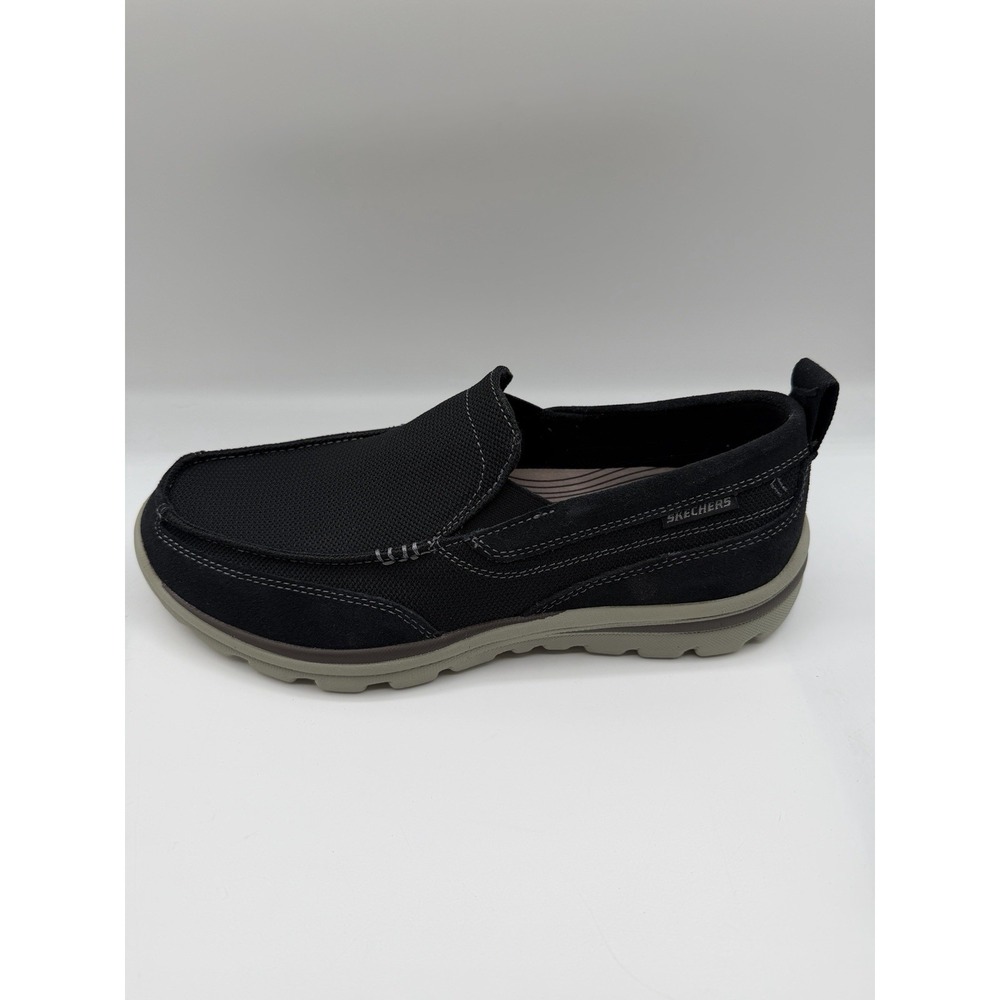 Skechers Superior Milford Shoes, Men's 9 Extra Wide Fit,SlipOn, Black,64365EWW
